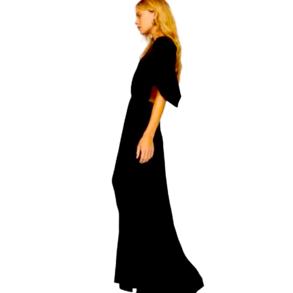 3.1 Phillip Lim Maxi Black Satin Cutout - Picture 4 of 14